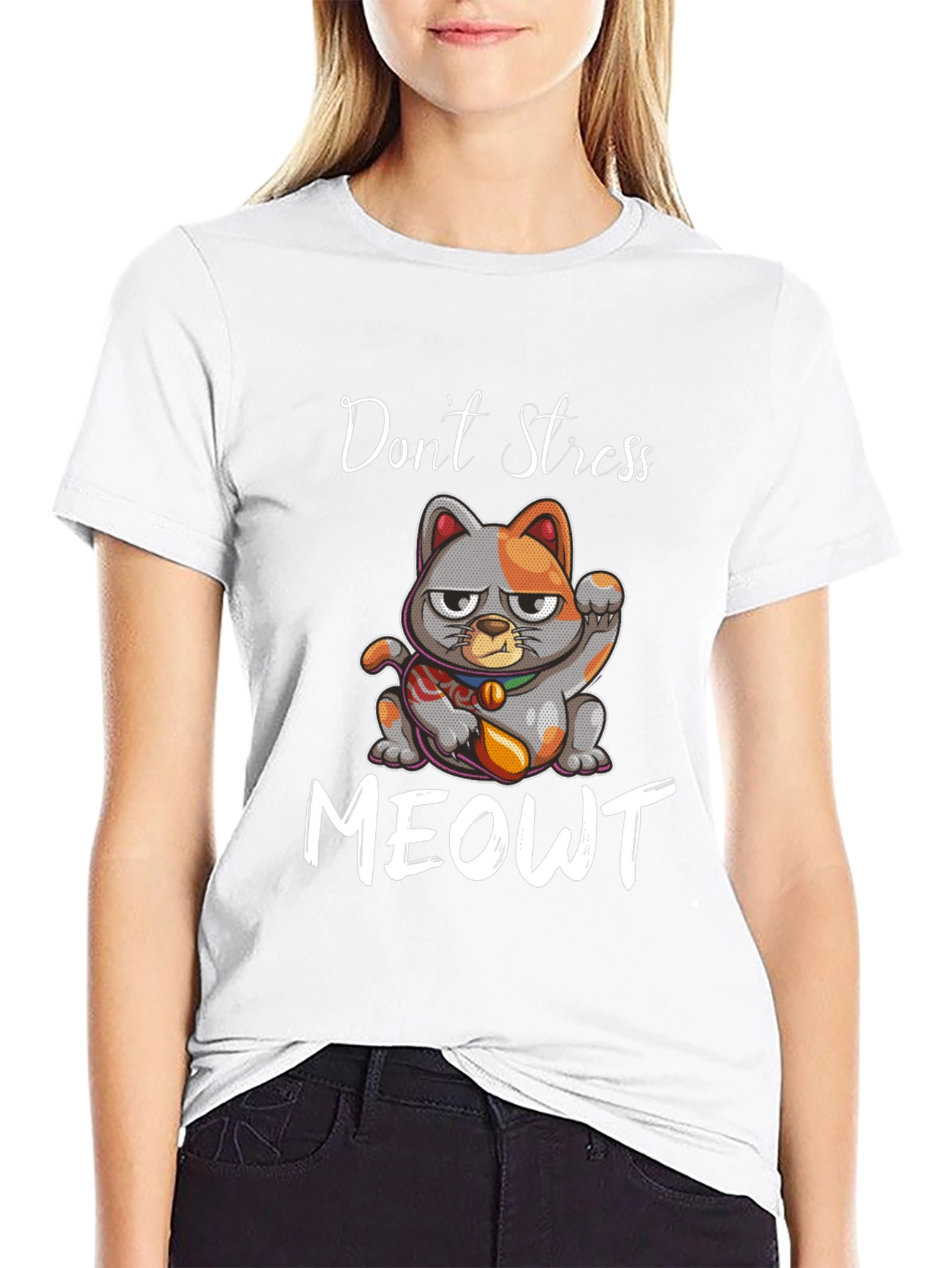 Dont Stress Meowt Graphic Tee - Cat Lovers T-Shirt