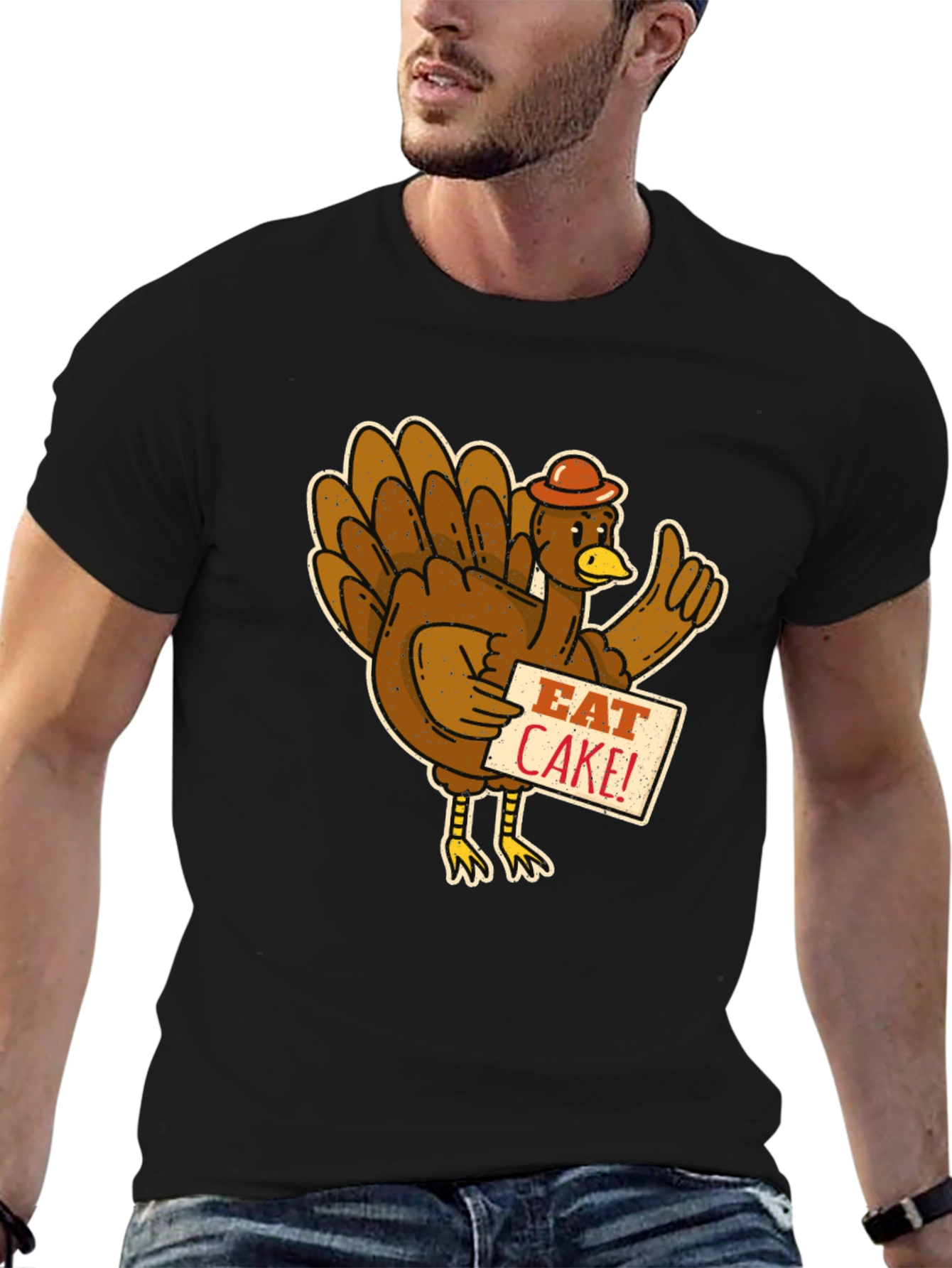 Eat Cake Turkey T-Shirt - Thanksgiving Tee