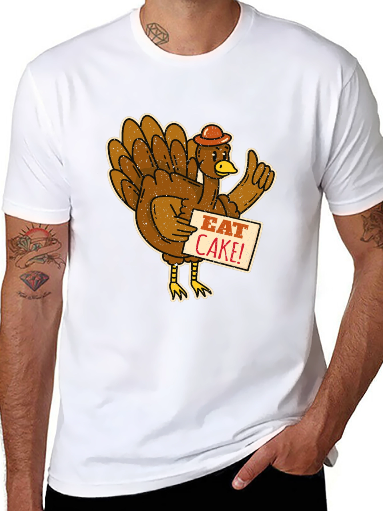 Eat Cake Turkey T-Shirt - Thanksgiving Tee