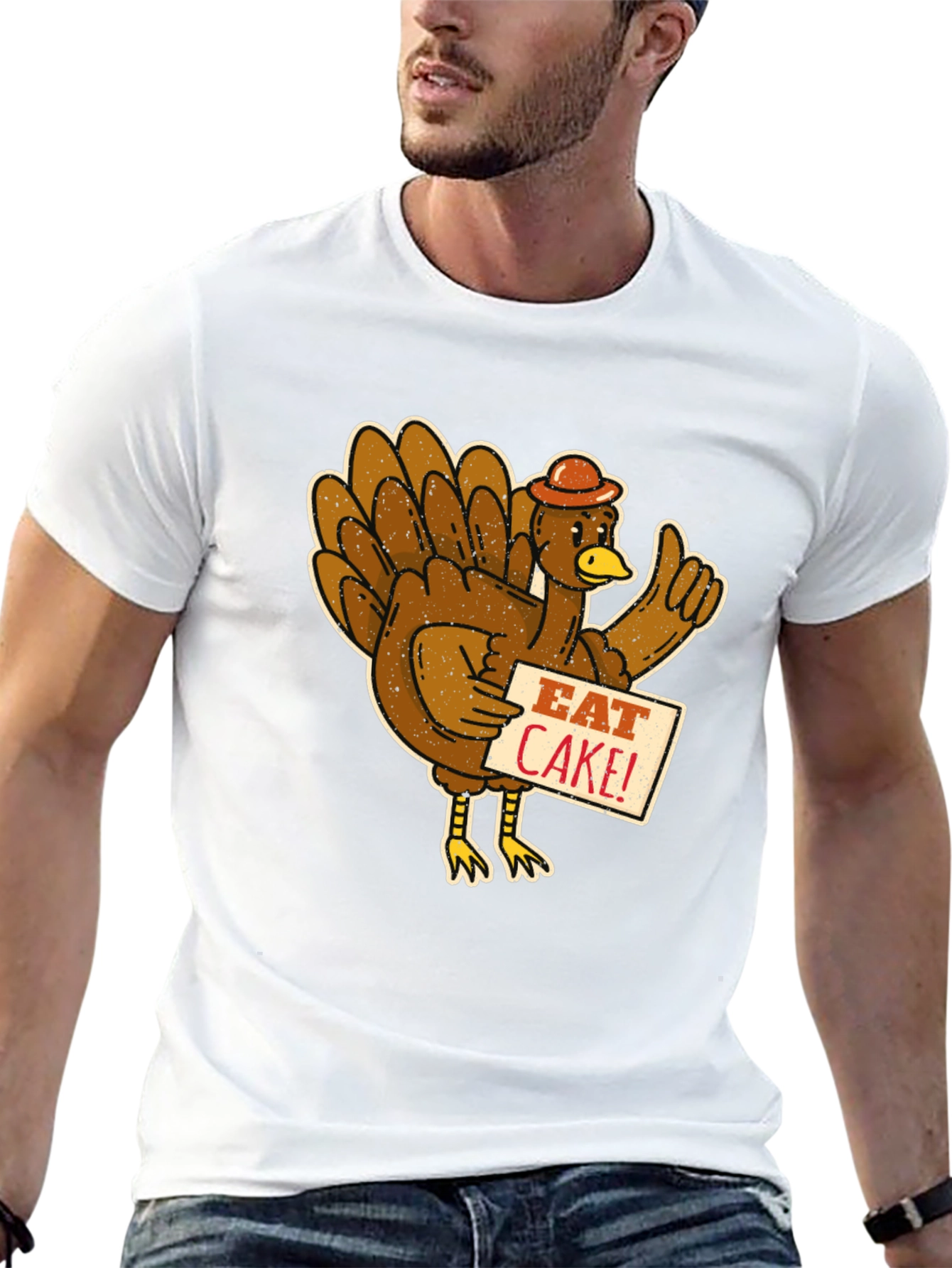 Eat Cake Turkey T-Shirt - Thanksgiving Tee