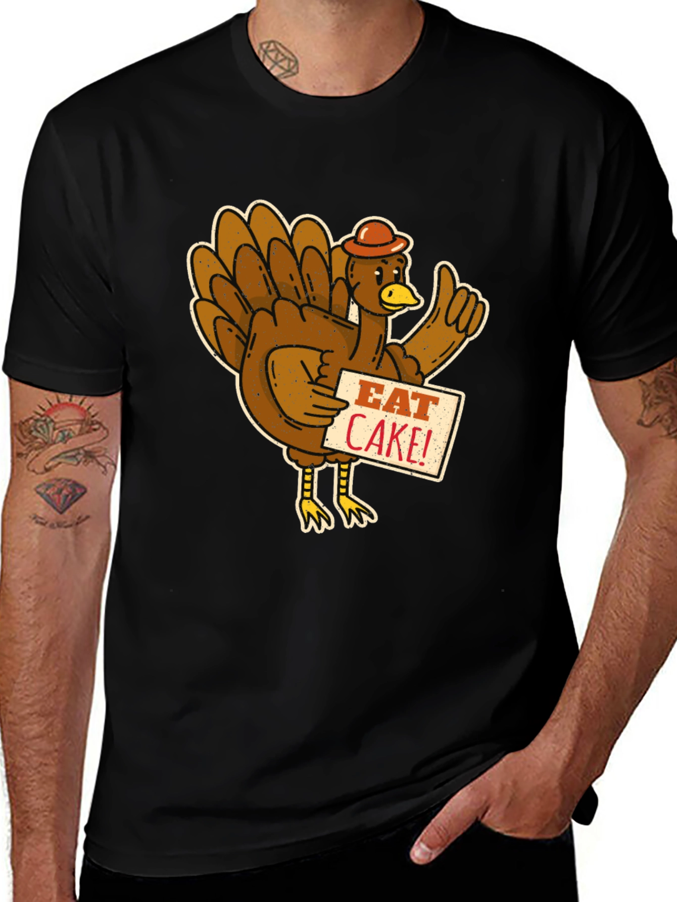 Eat Cake Turkey T-Shirt - Thanksgiving Tee
