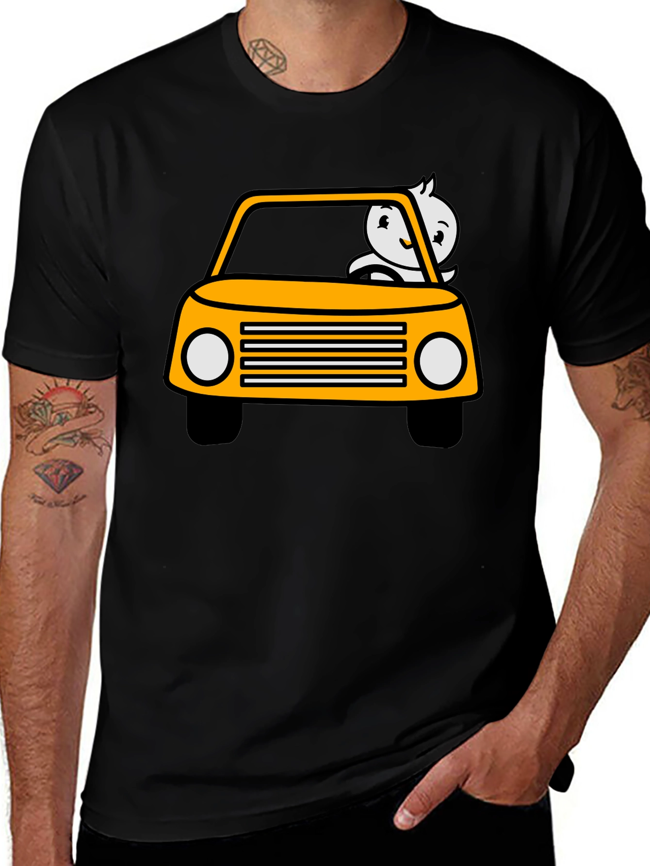 Cartoon Car T-Shirt - Funny Driver Tee
