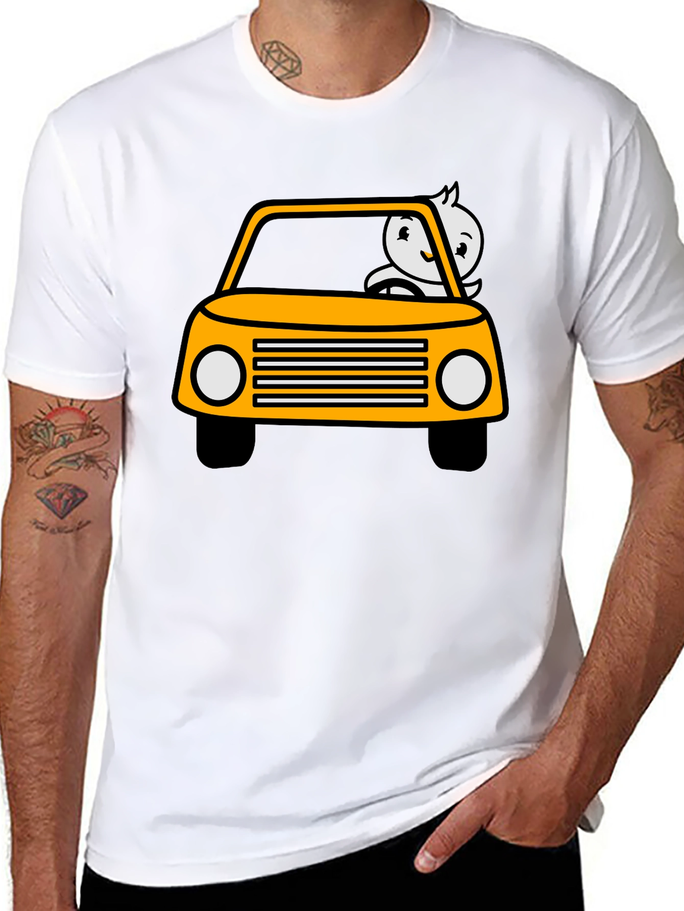 Cartoon Car T-Shirt - Funny Driver Tee