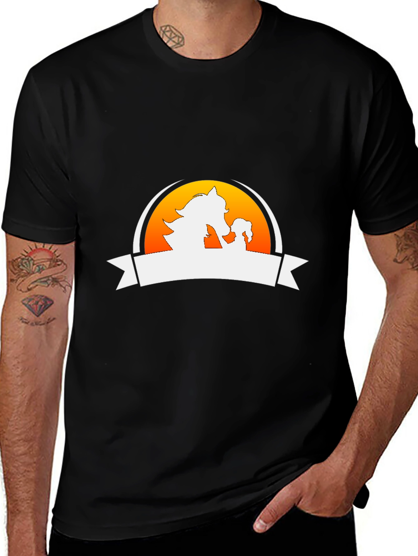 Graphic Tee: Horse & Foal Silhouette