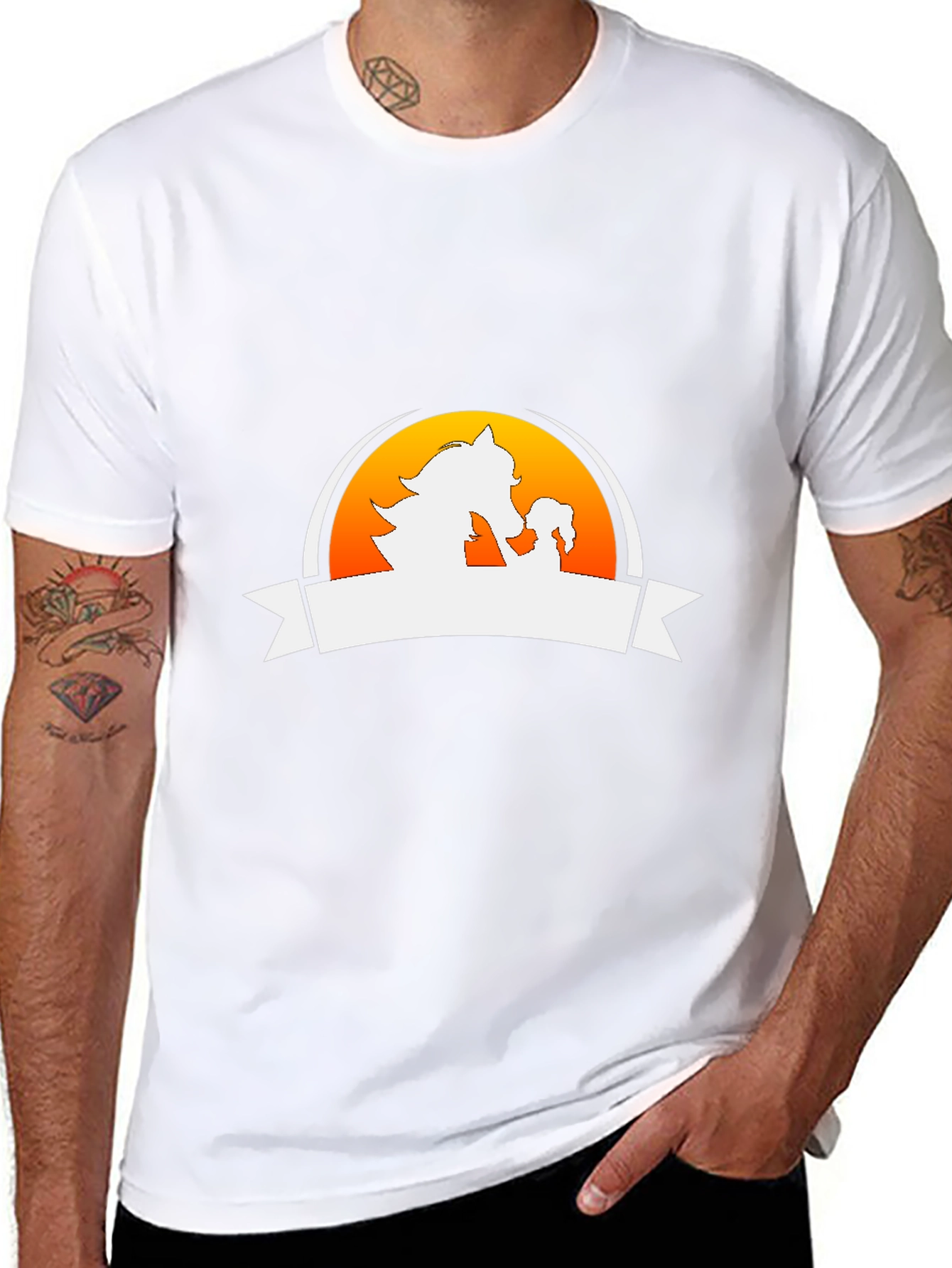 Graphic Tee: Horse & Foal Silhouette