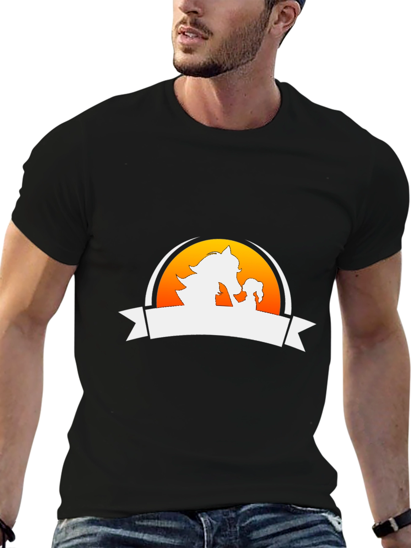 Graphic Tee: Horse & Foal Silhouette
