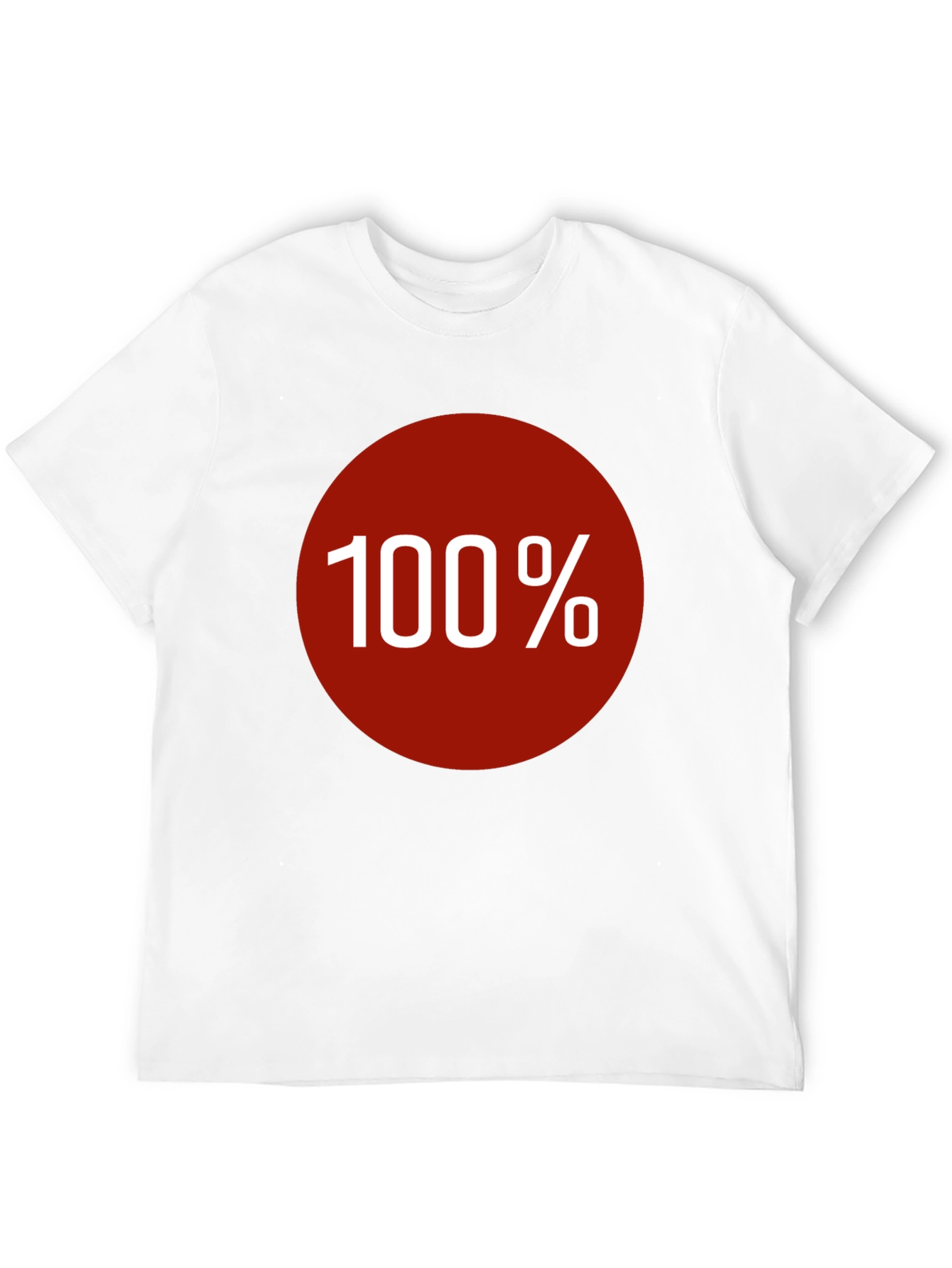 100% Graphic Tee - Bold Red Circle Design