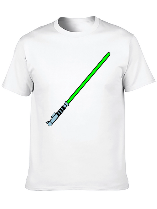 Green Lightsaber Black T-Shirt