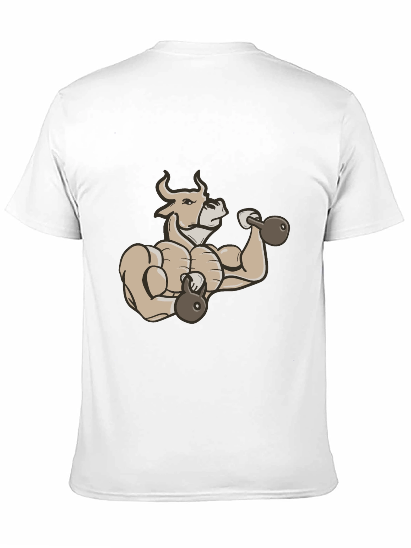 Muscular Bull Workout Graphic T-Shirt