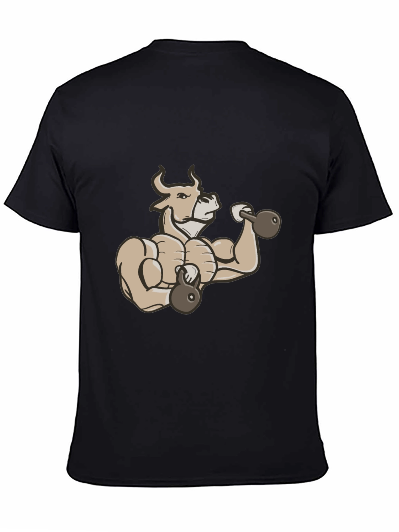 Muscular Bull Workout Graphic T-Shirt
