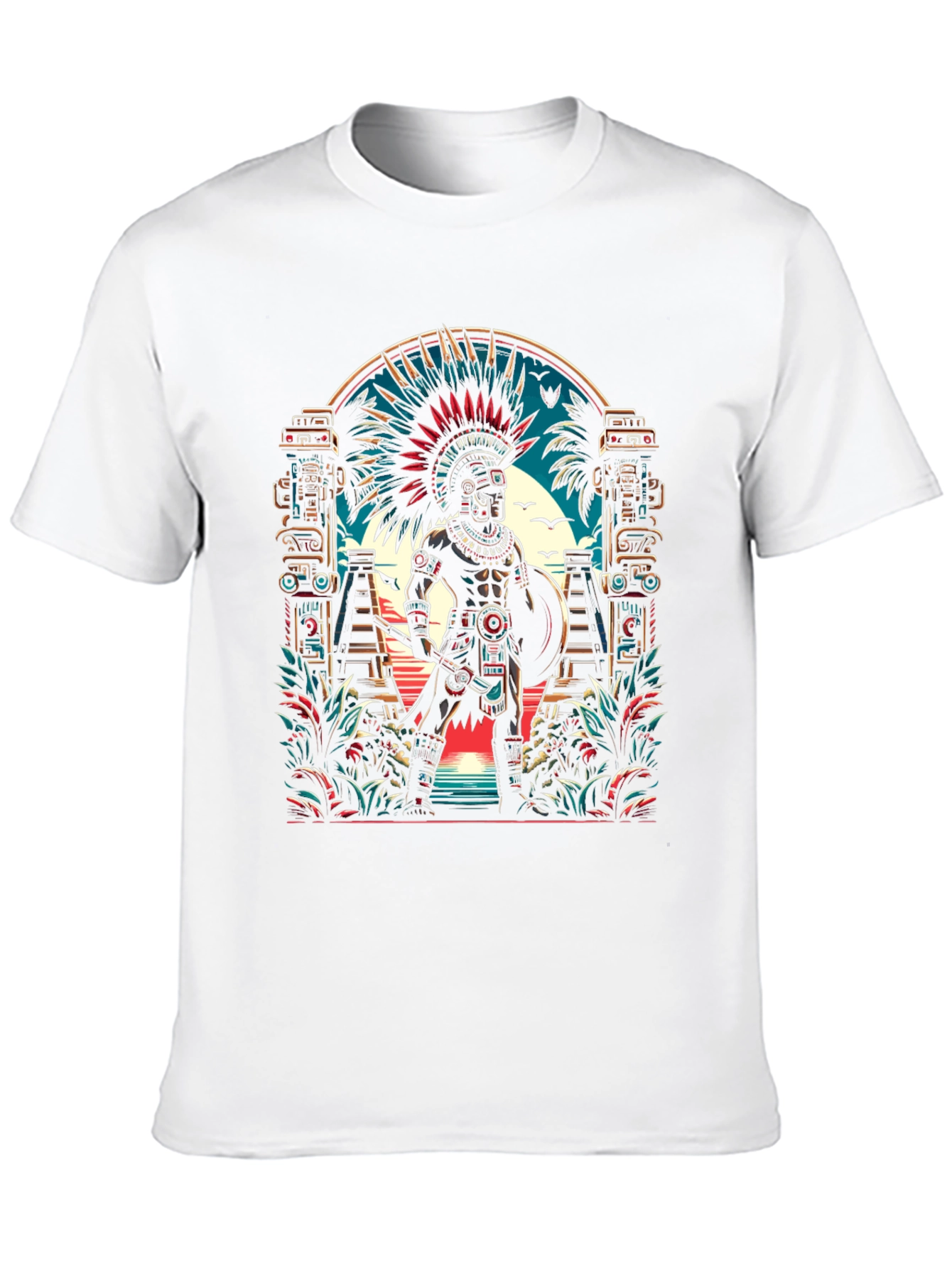 Aztec Warrior T-Shirt - Bold Graphic Tee
