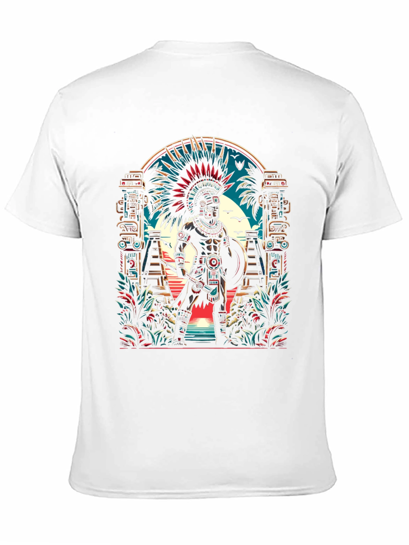 Aztec Warrior T-Shirt - Bold Graphic Tee