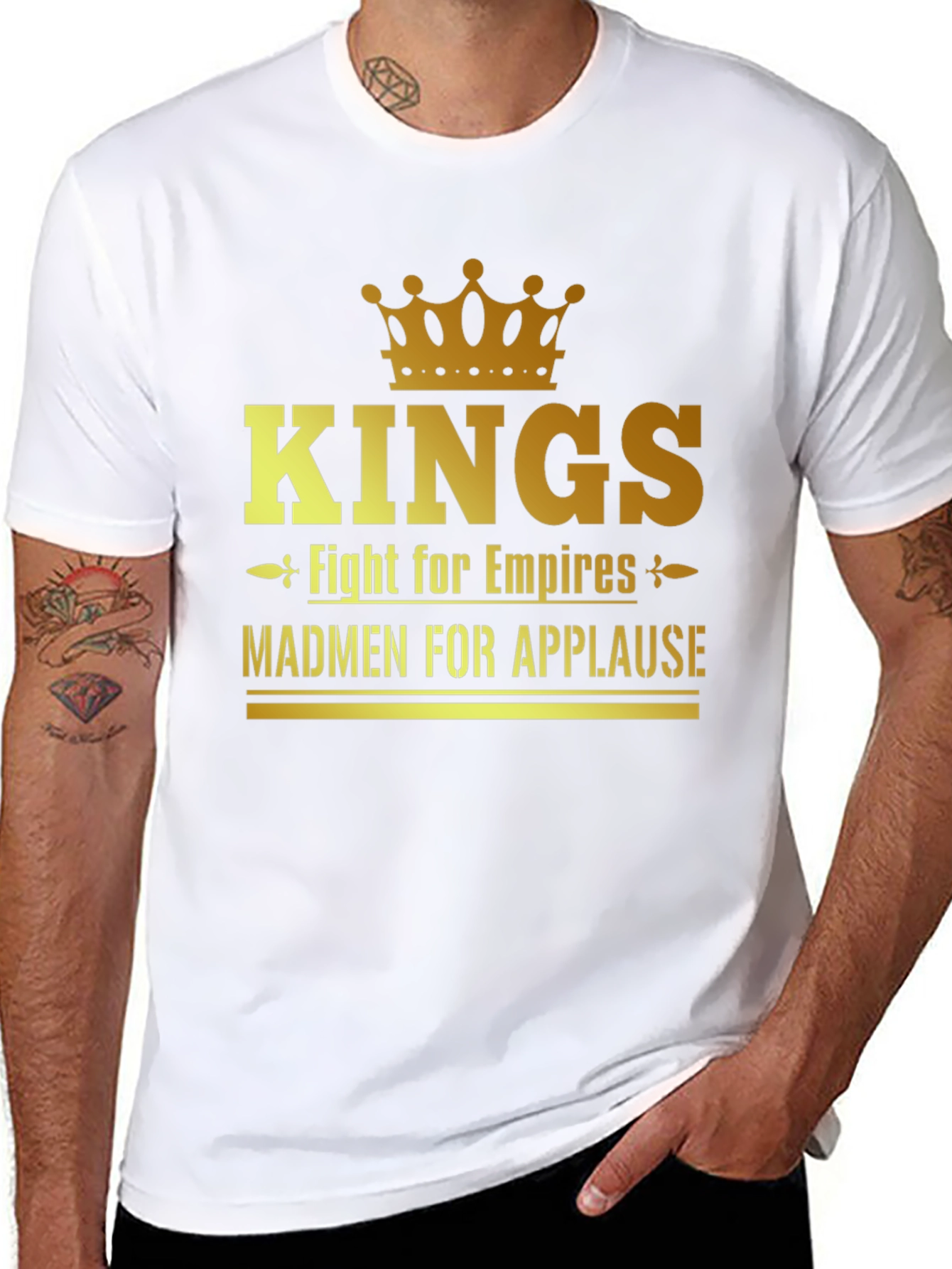 Kings Fight for Empires Mens Black T-Shirt