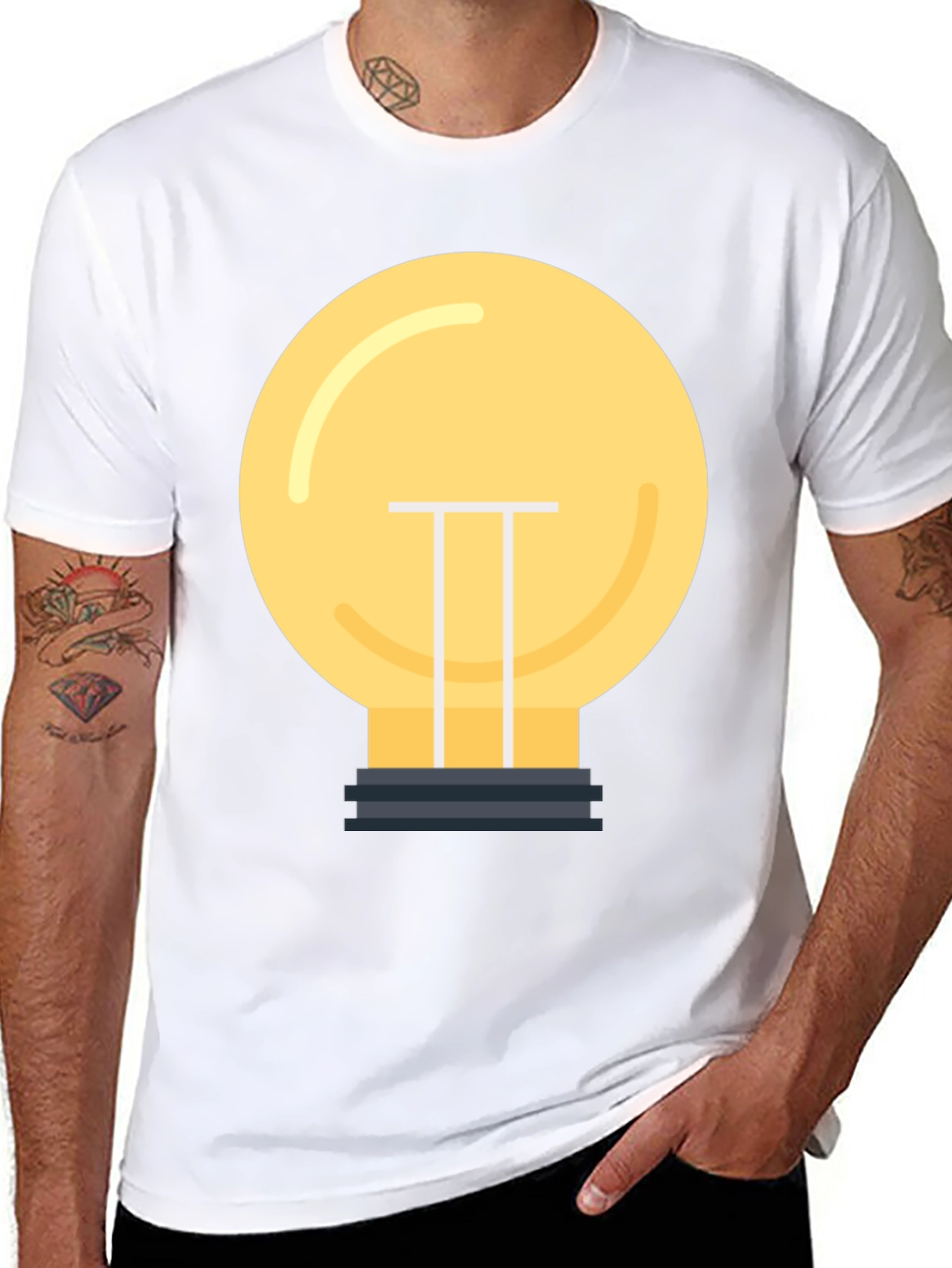 Idea Bulb Graphic T-Shirt - Think Bright!
