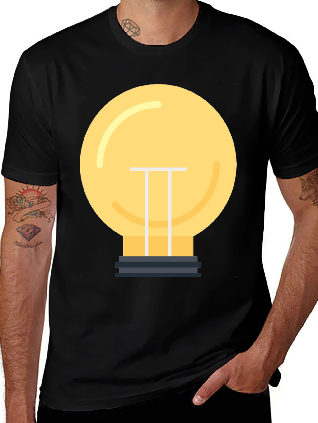 Idea Bulb Graphic T-Shirt - Think Bright!