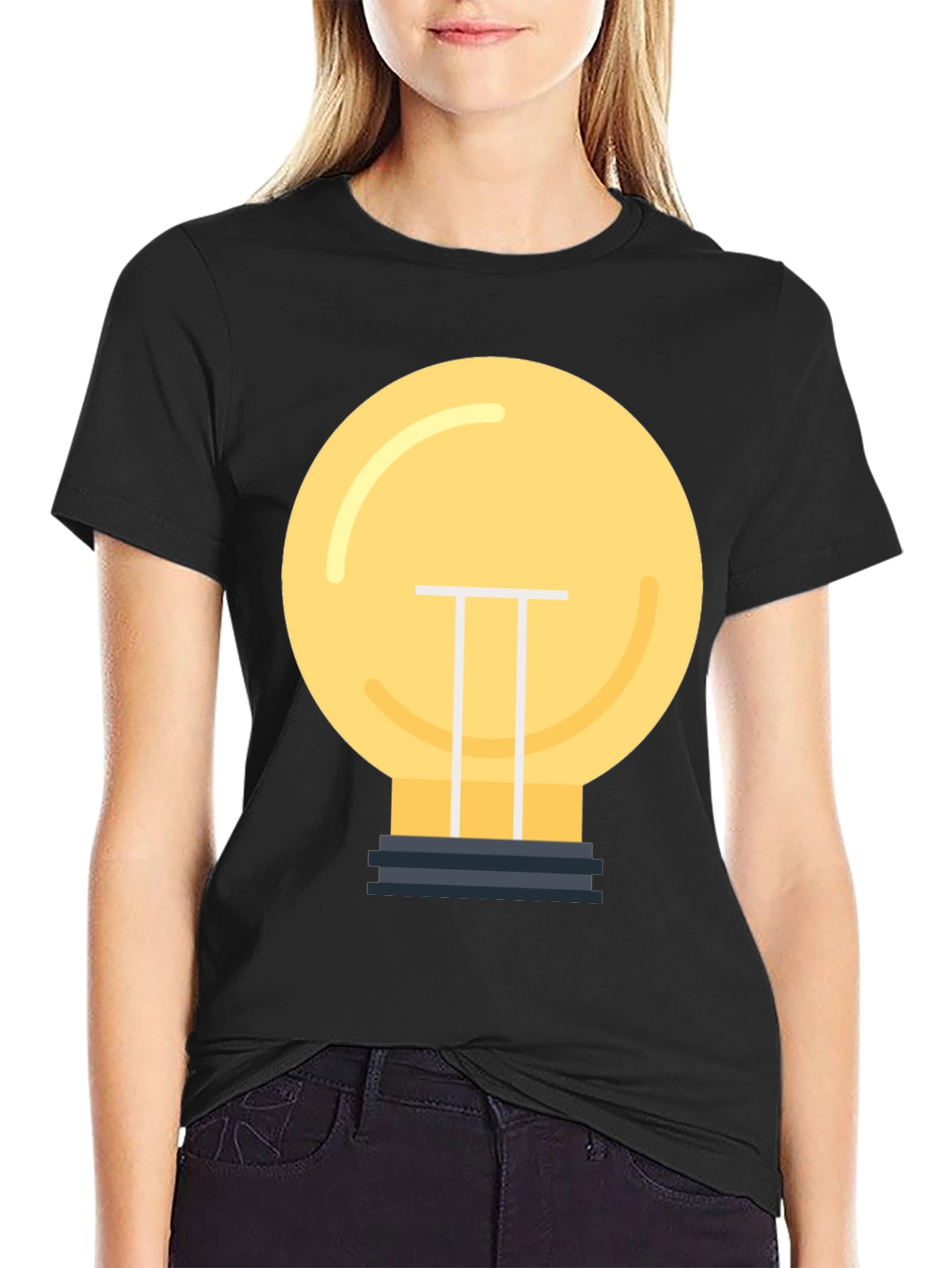 Idea Bulb Graphic T-Shirt - Think Bright!