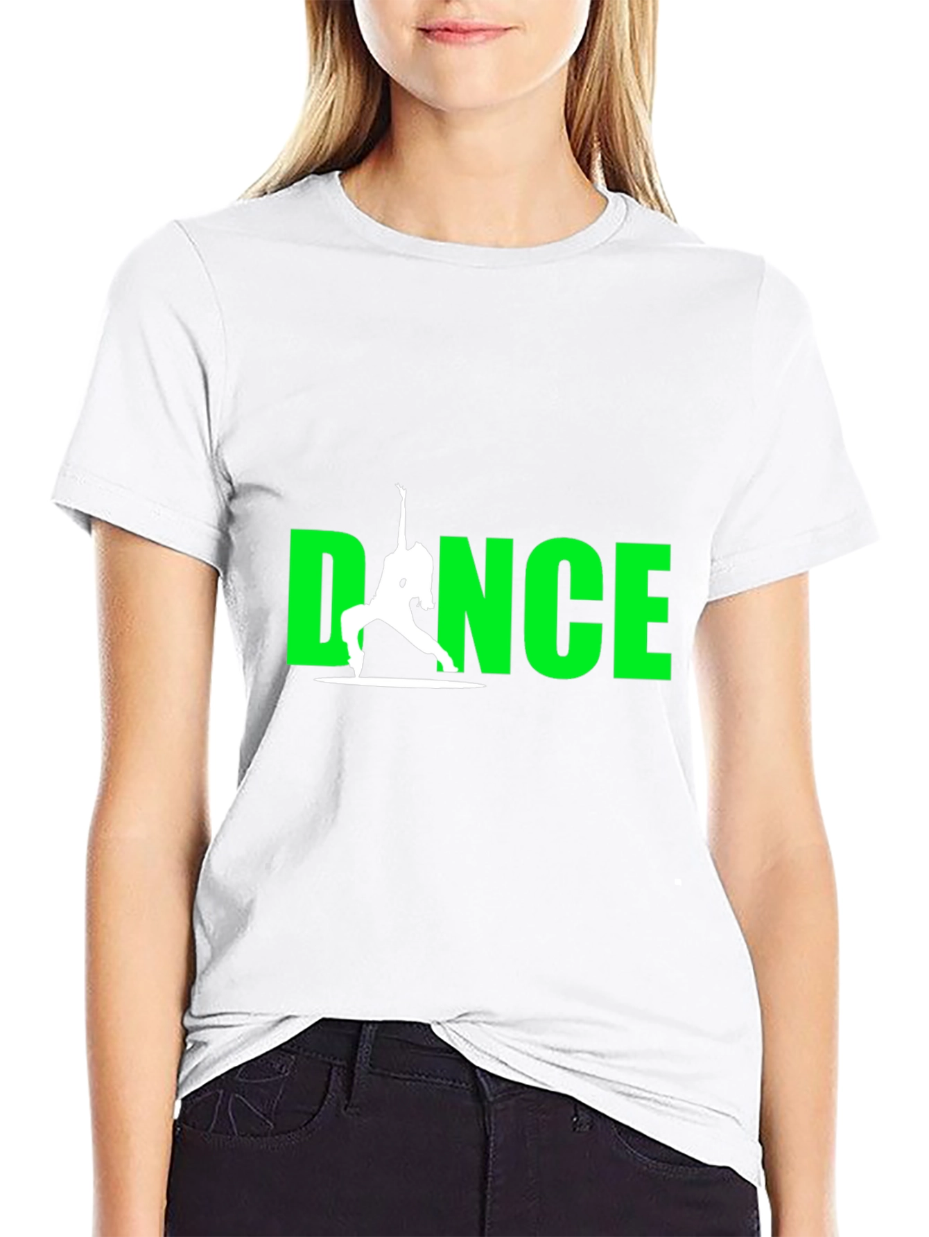 Dance Silhouette Graphic Black Tee