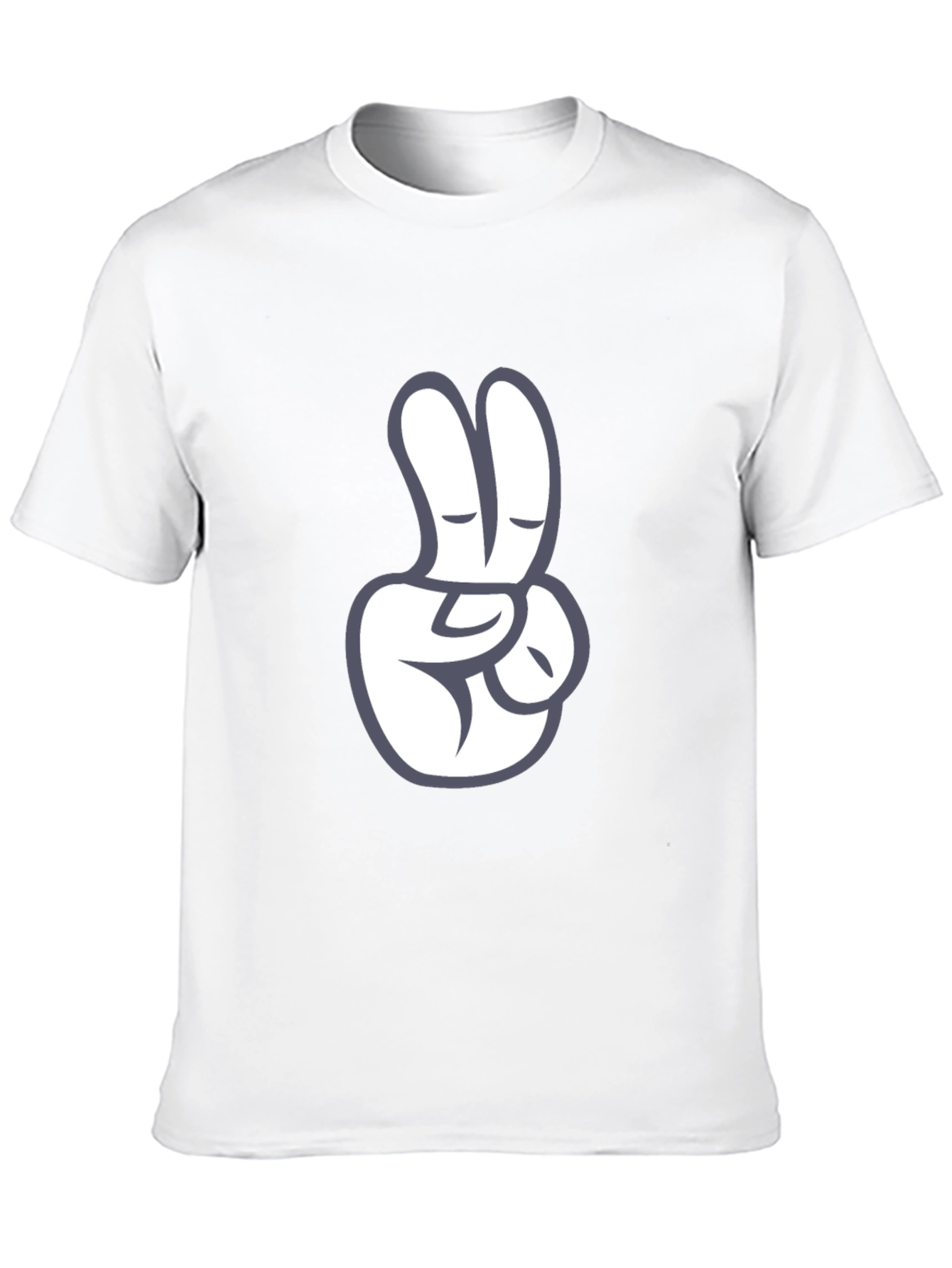 Peace Sign Graphic Tee - Black Cotton T-Shirt