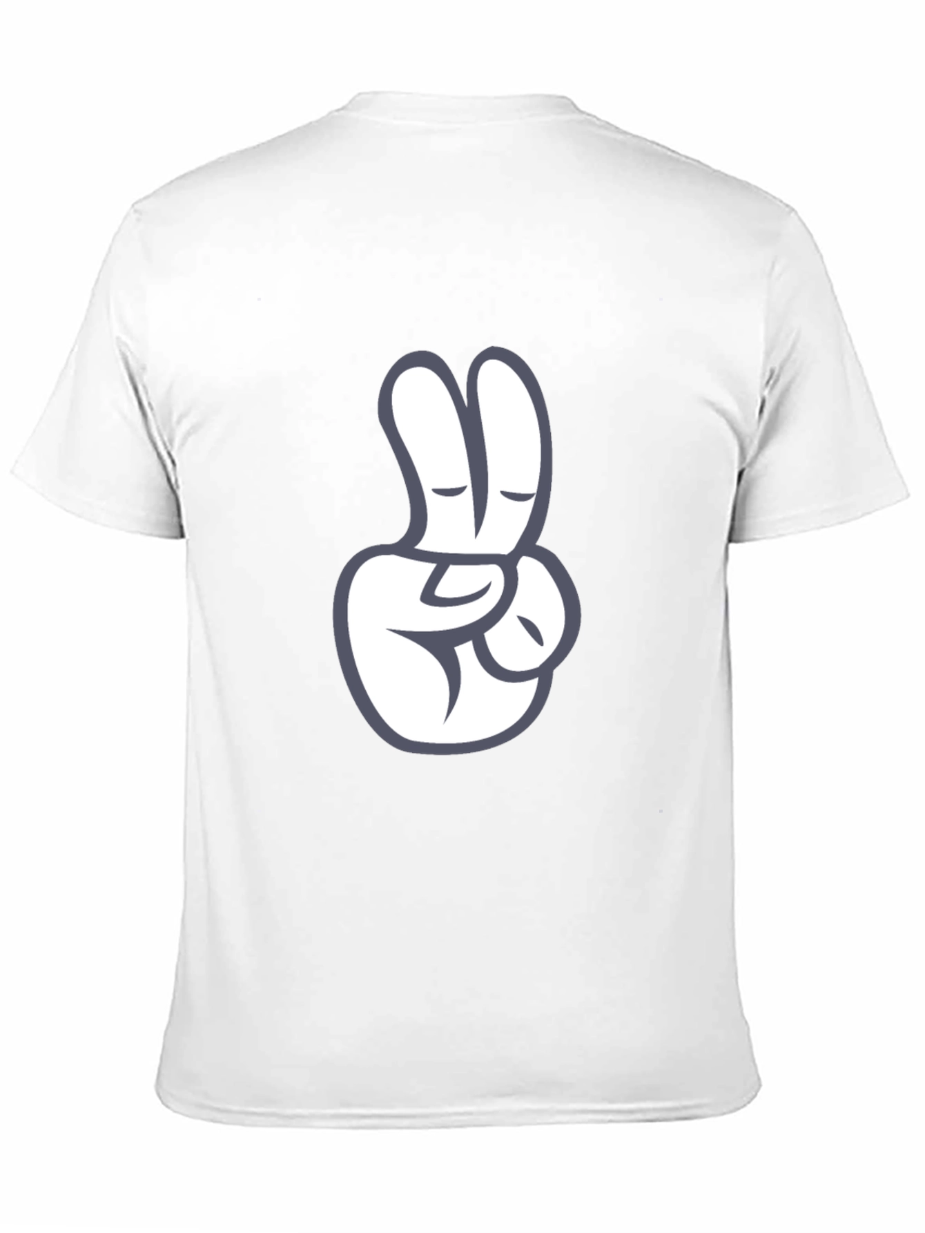 Peace Sign Graphic Tee - Black Cotton T-Shirt