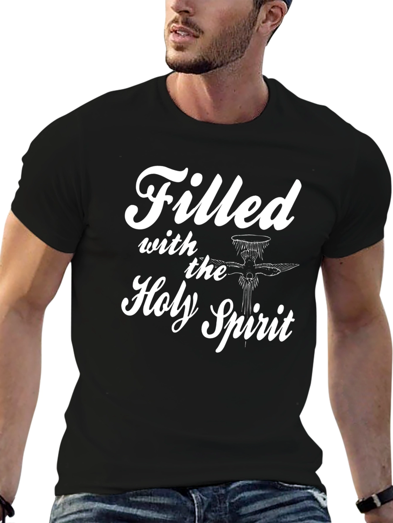 Filled with the Holy Spirit Black T-Shirt