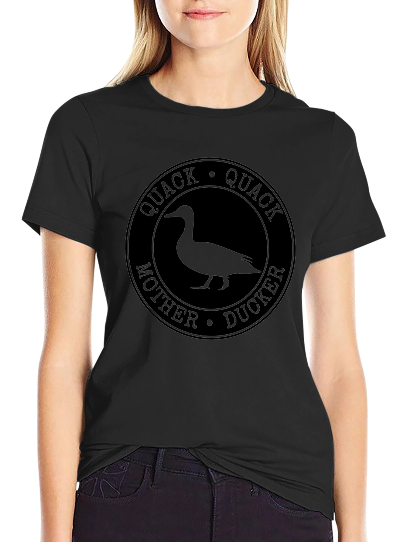 Quack Mother Ducker Black T-Shirt