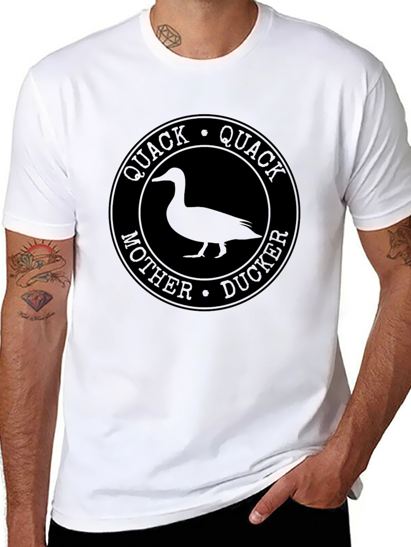 Quack Mother Ducker Black T-Shirt