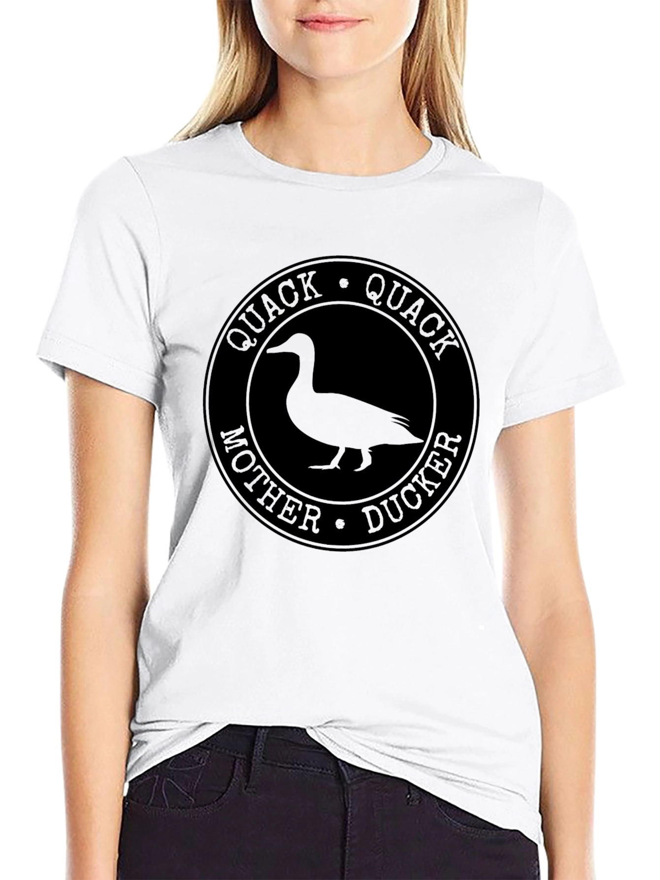 Quack Mother Ducker Black T-Shirt
