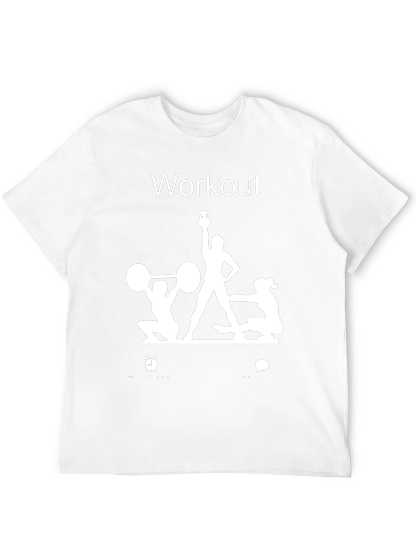 Workout Graphic Tee - Black Cotton Fitness Shirt