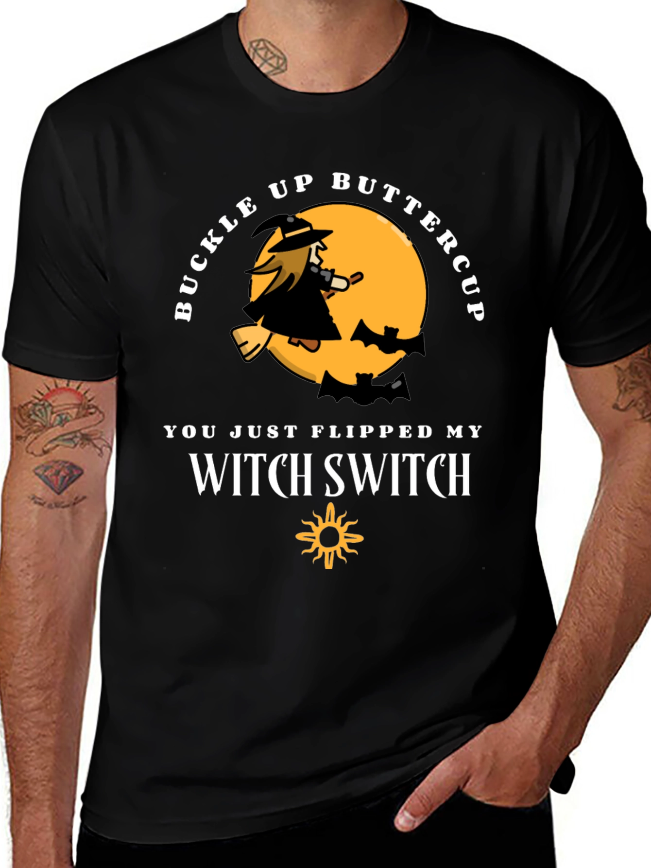 Buckle Up Buttercup Witch T-Shirt