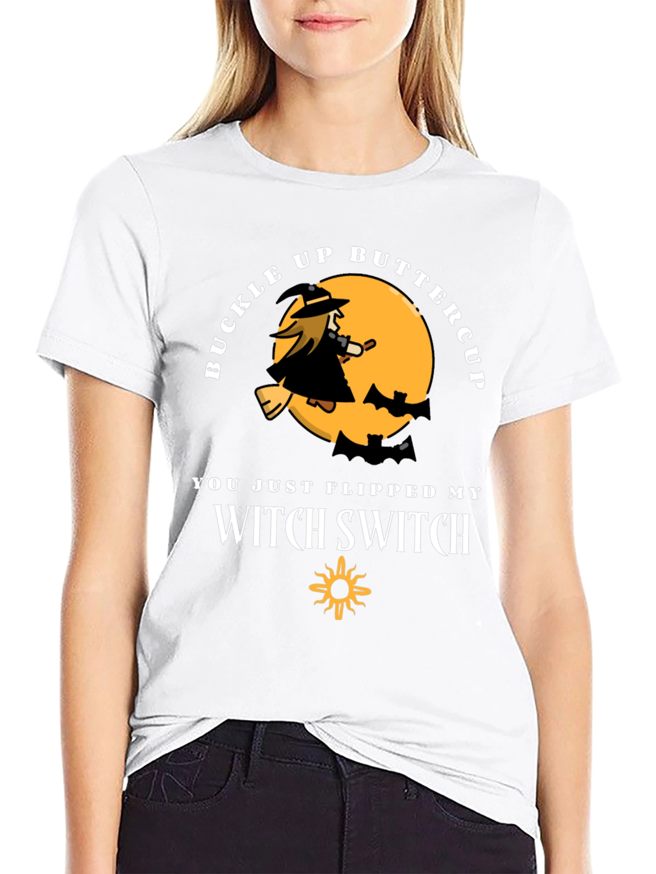 Buckle Up Buttercup Witch T-Shirt