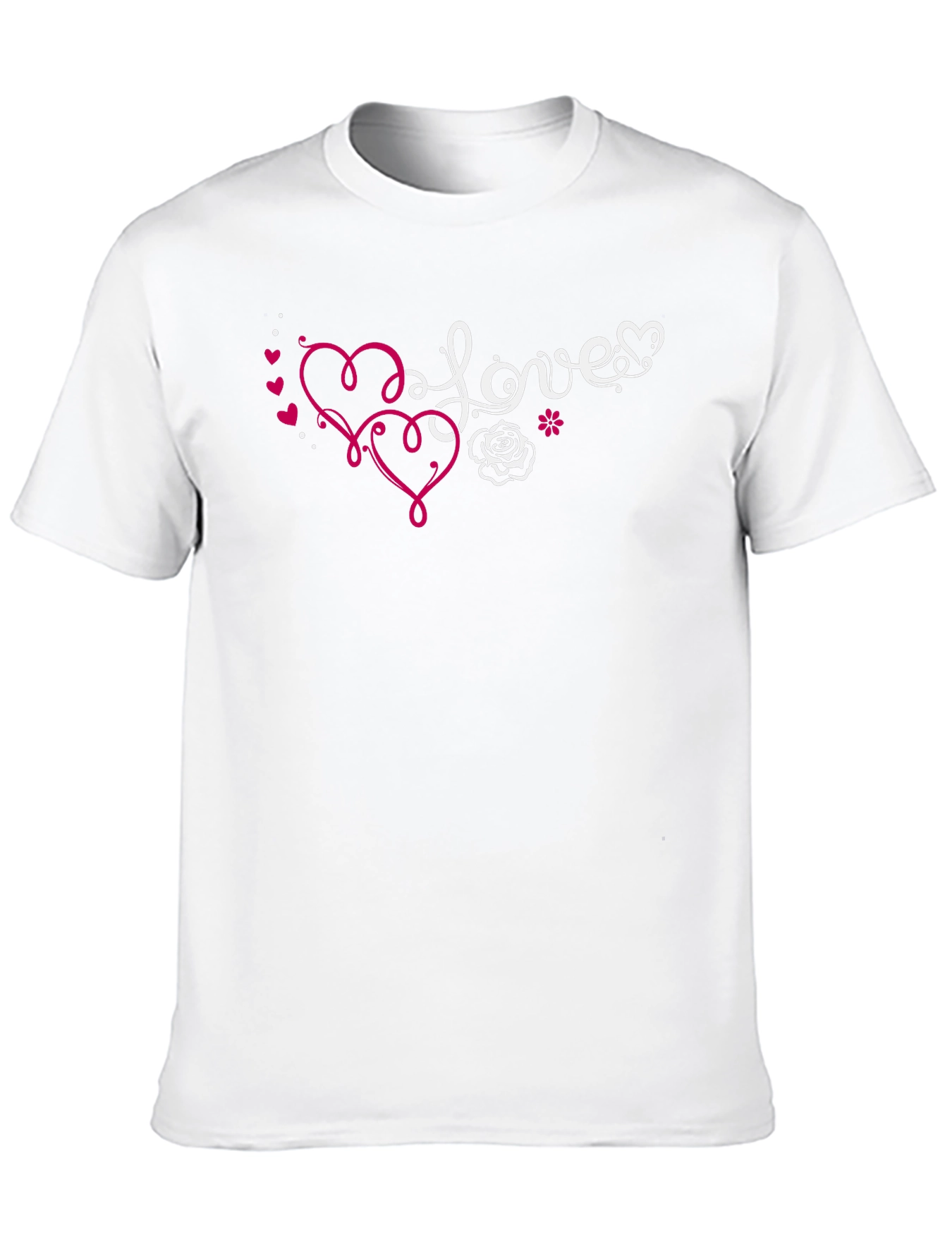 Love Hearts Graphic T-Shirt - Black