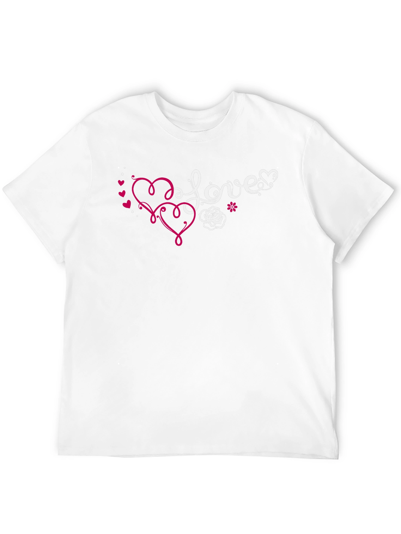 Love Hearts Graphic T-Shirt - Black