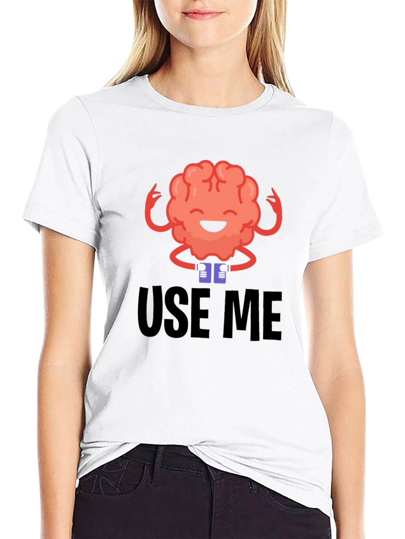 Use Me Brain Graphic Tee - Black T-Shirt