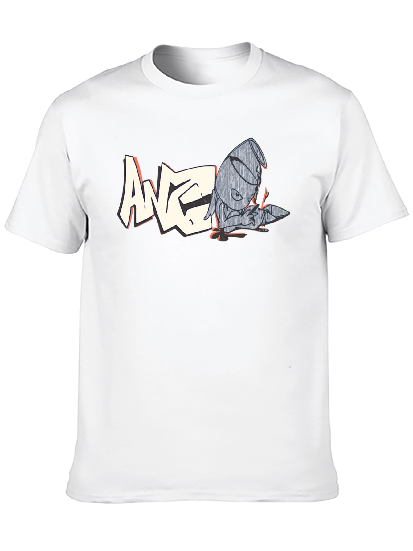 Graphic Black T-Shirt - Retro Cartoon Design