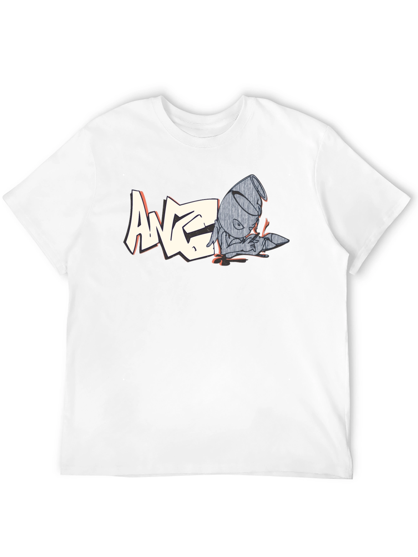 Graphic Black T-Shirt - Retro Cartoon Design