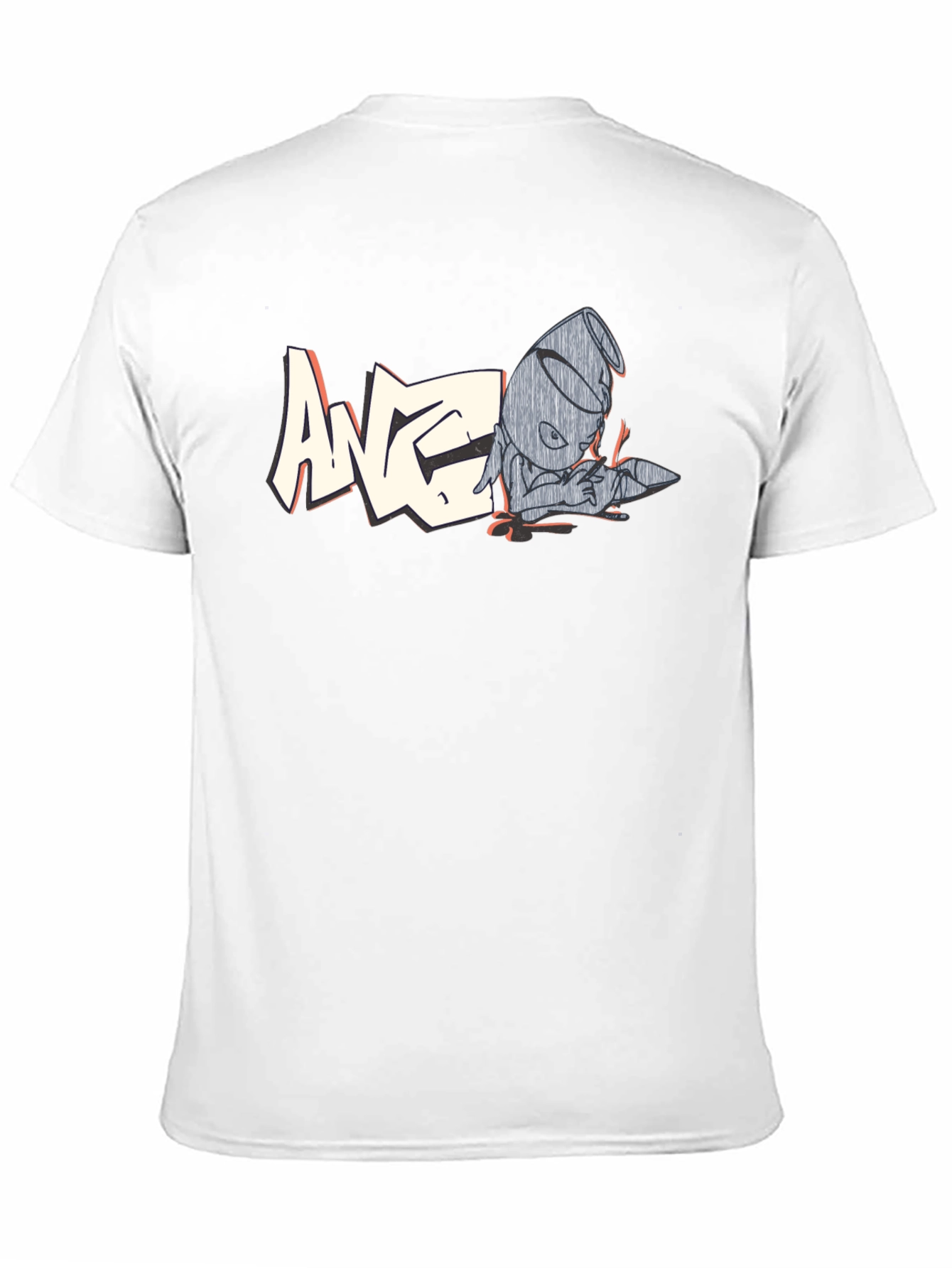 Graphic Black T-Shirt - Retro Cartoon Design