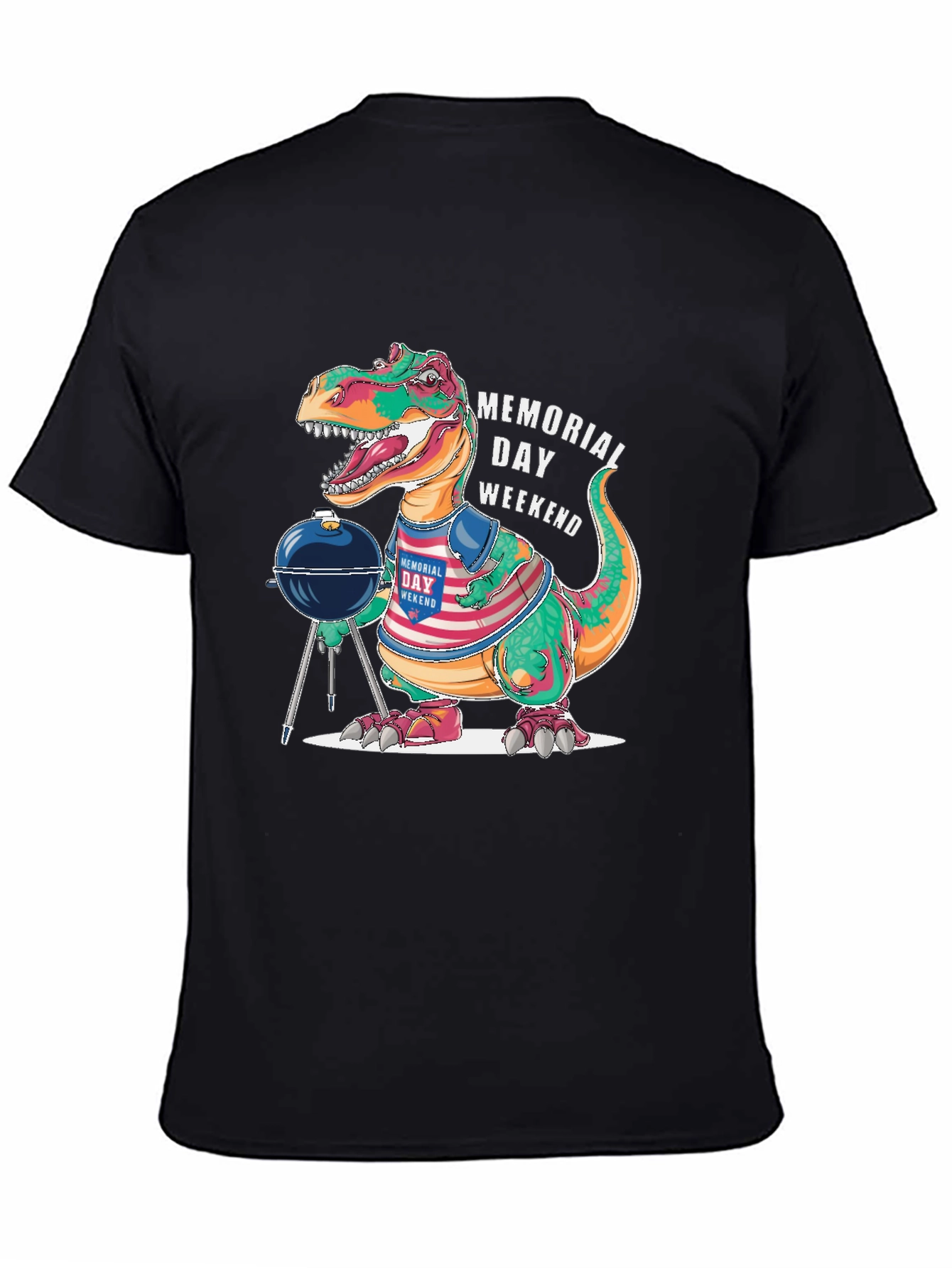 Memorial Day Weekend BBQ Dinosaur T-Shirt