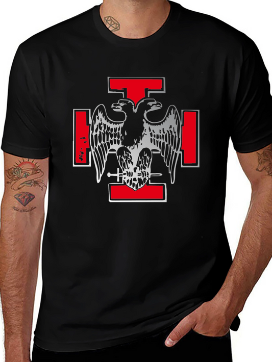 Knights Templar T-Shirt - Double Headed Eagle Design