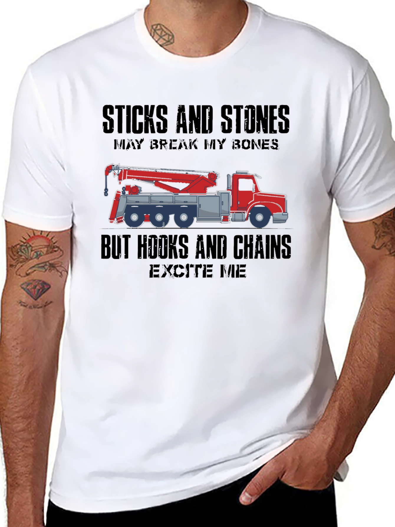 Crane Operator T-Shirt - Hooks & Chains