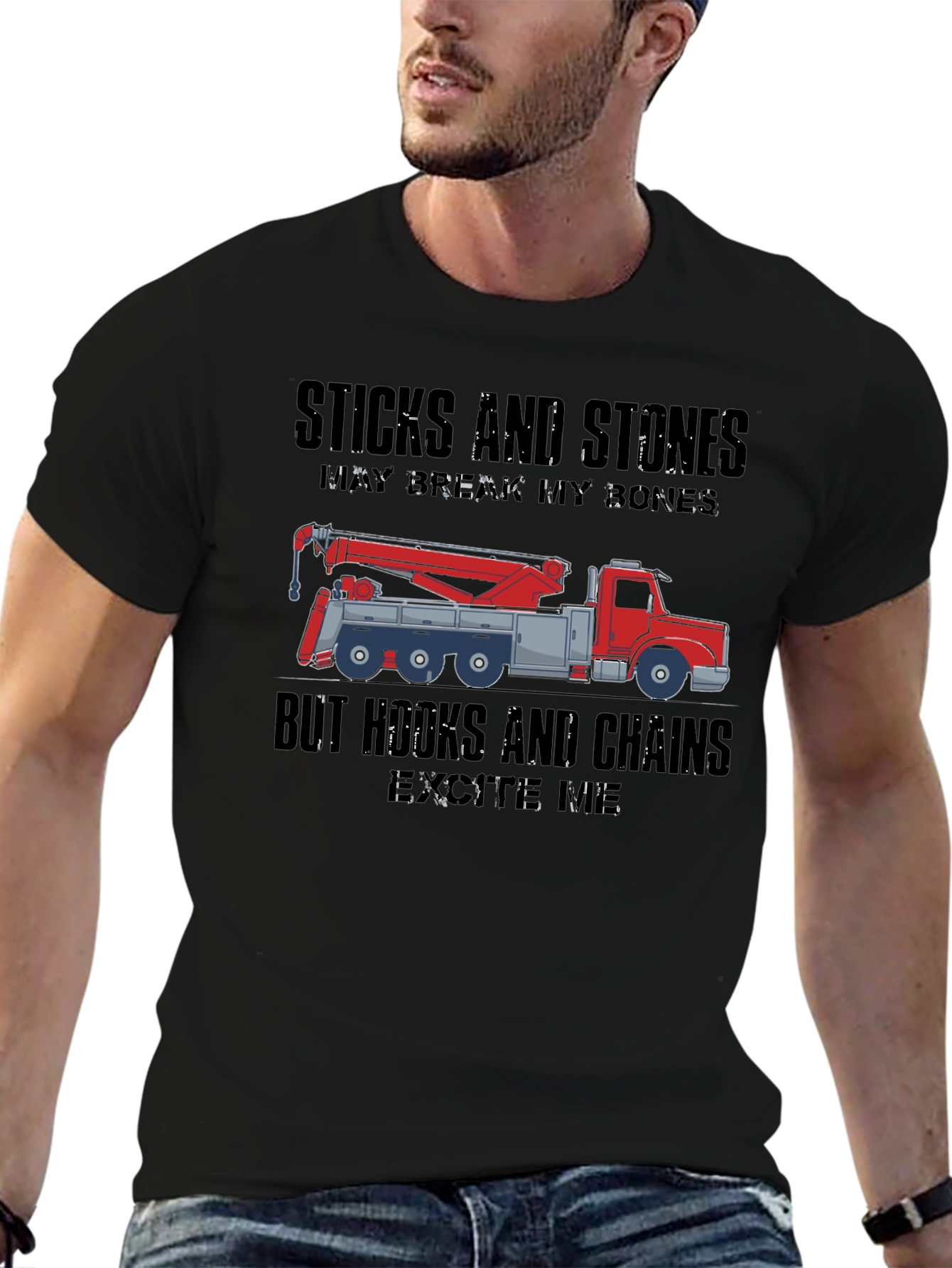 Crane Operator T-Shirt - Hooks & Chains