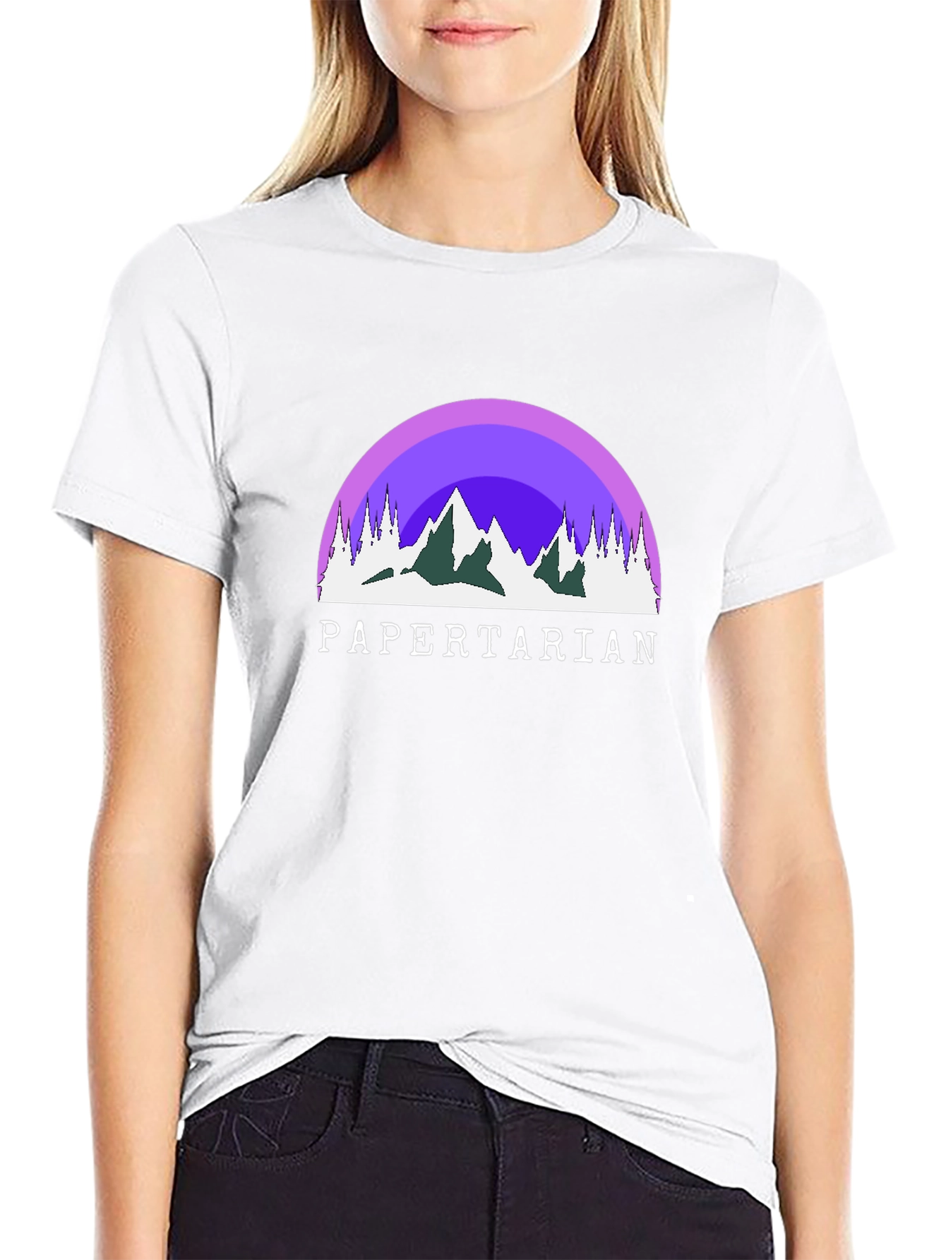 Papertarian Mountain Graphic Tee - Black