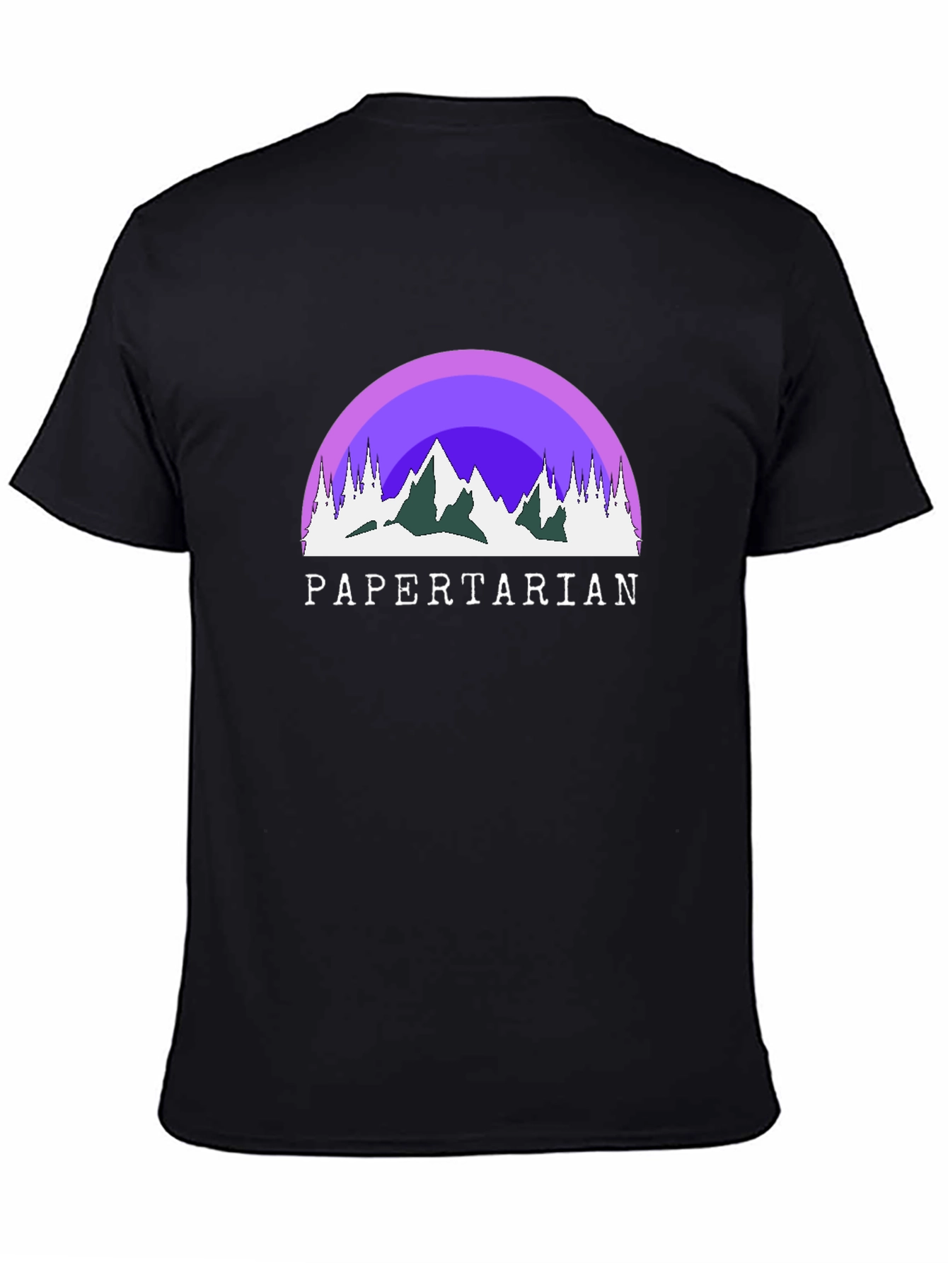 Papertarian Mountain Graphic Tee - Black