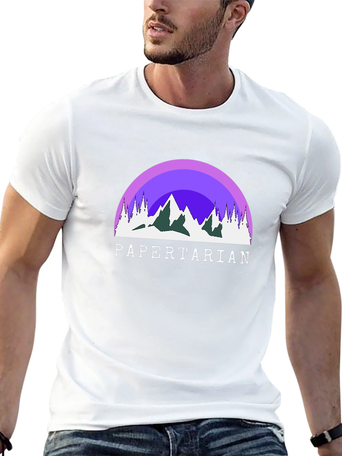 Papertarian Mountain Graphic Tee - Black