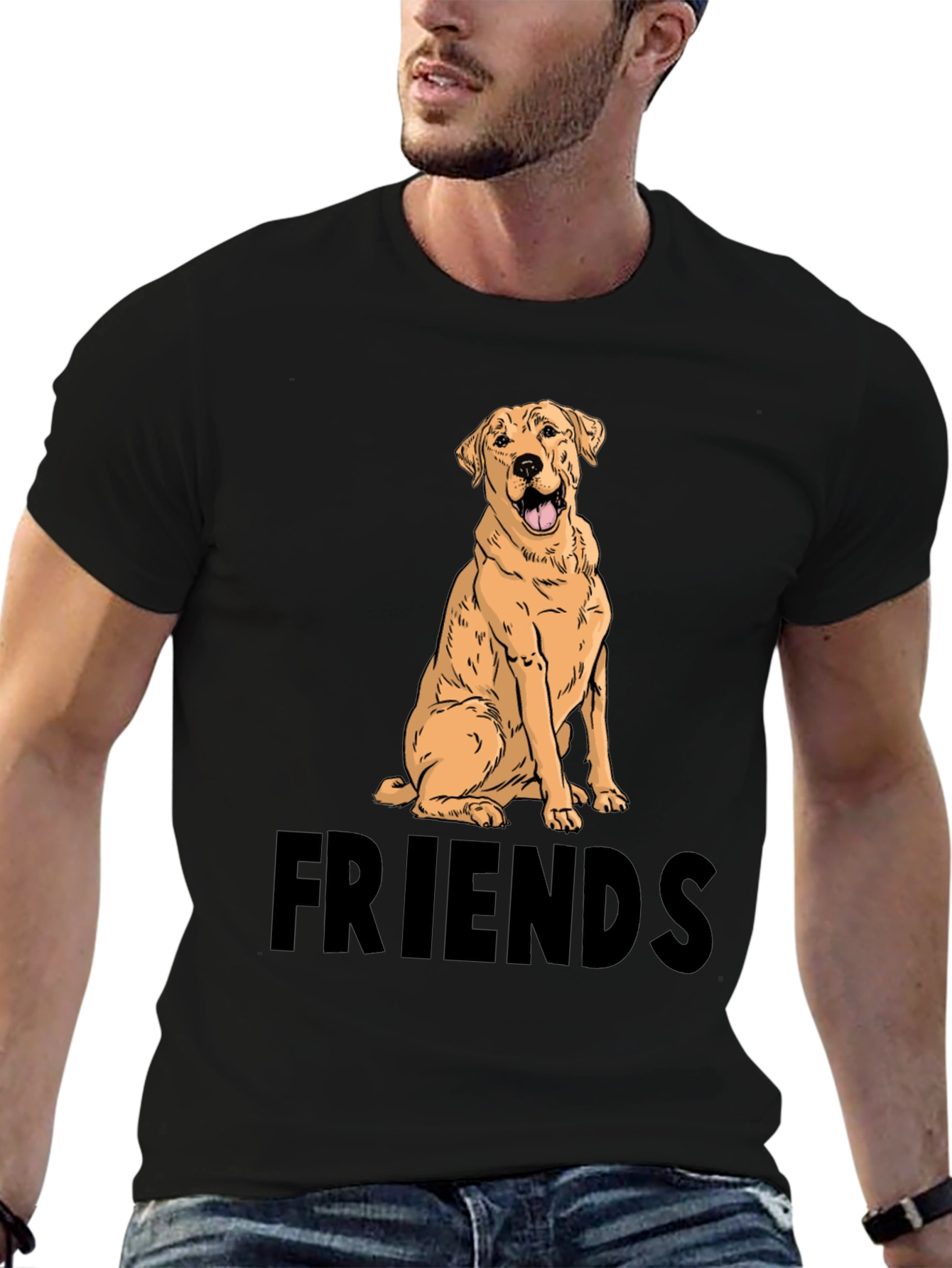 Dog Lover T-Shirt: Labrador Friends Graphic Tee
