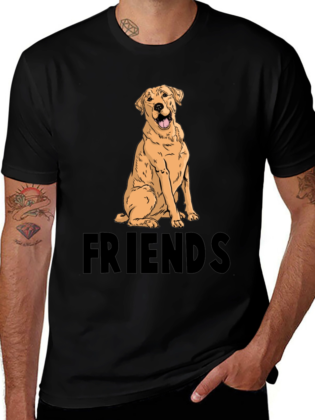 Dog Lover T-Shirt: Labrador Friends Graphic Tee