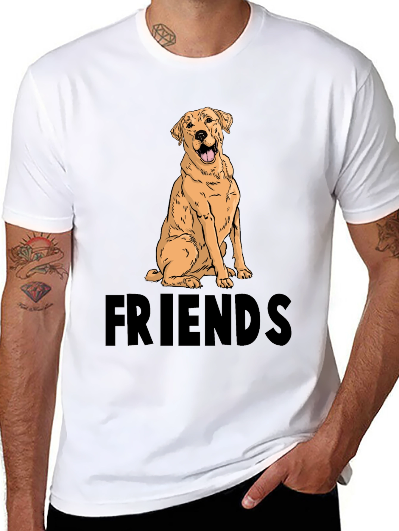 Dog Lover T-Shirt: Labrador Friends Graphic Tee