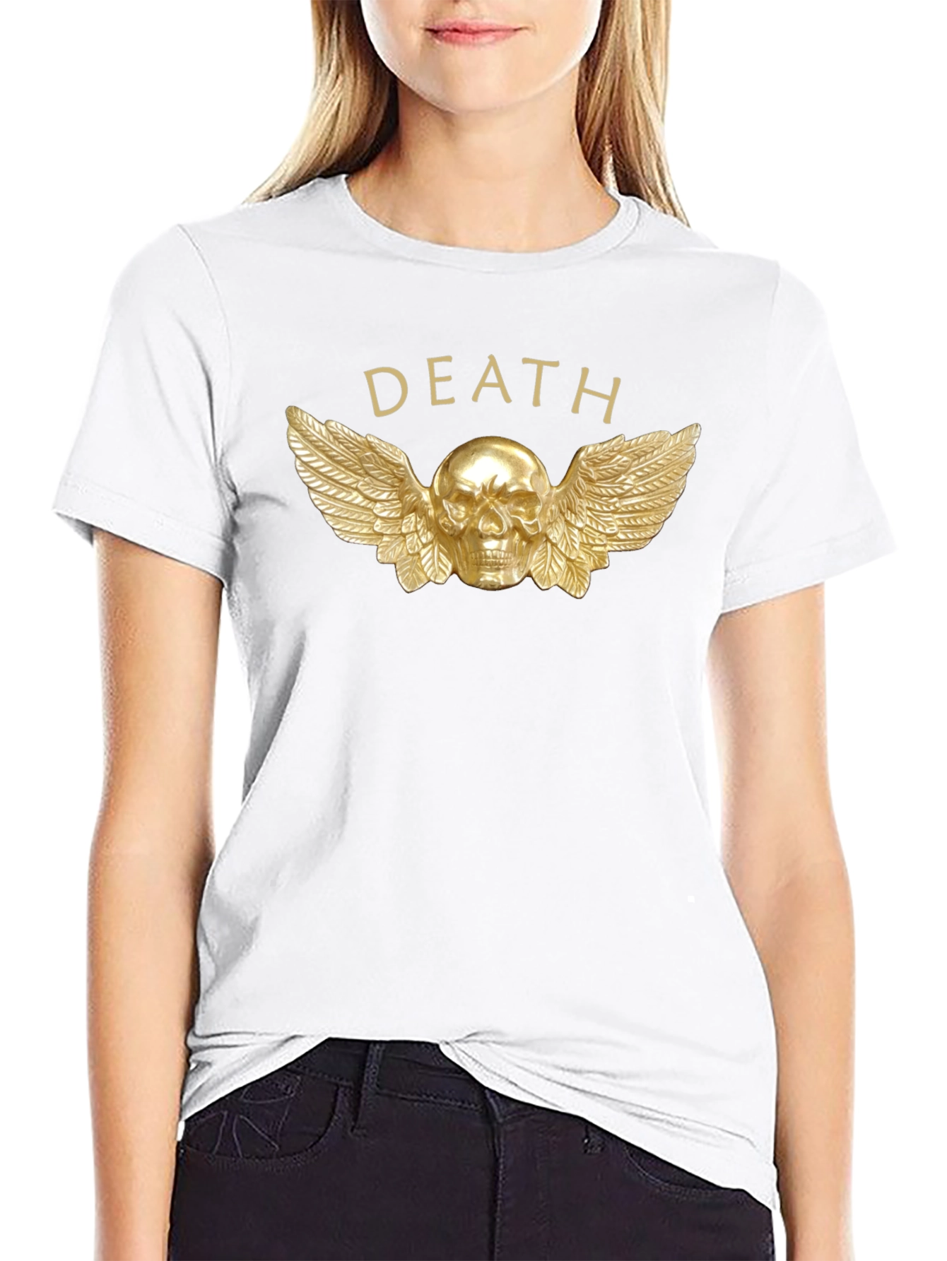 Death Skull Wings Graphic T-Shirt