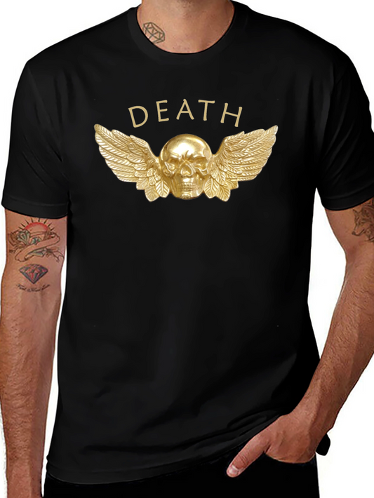 Death Skull Wings Graphic T-Shirt