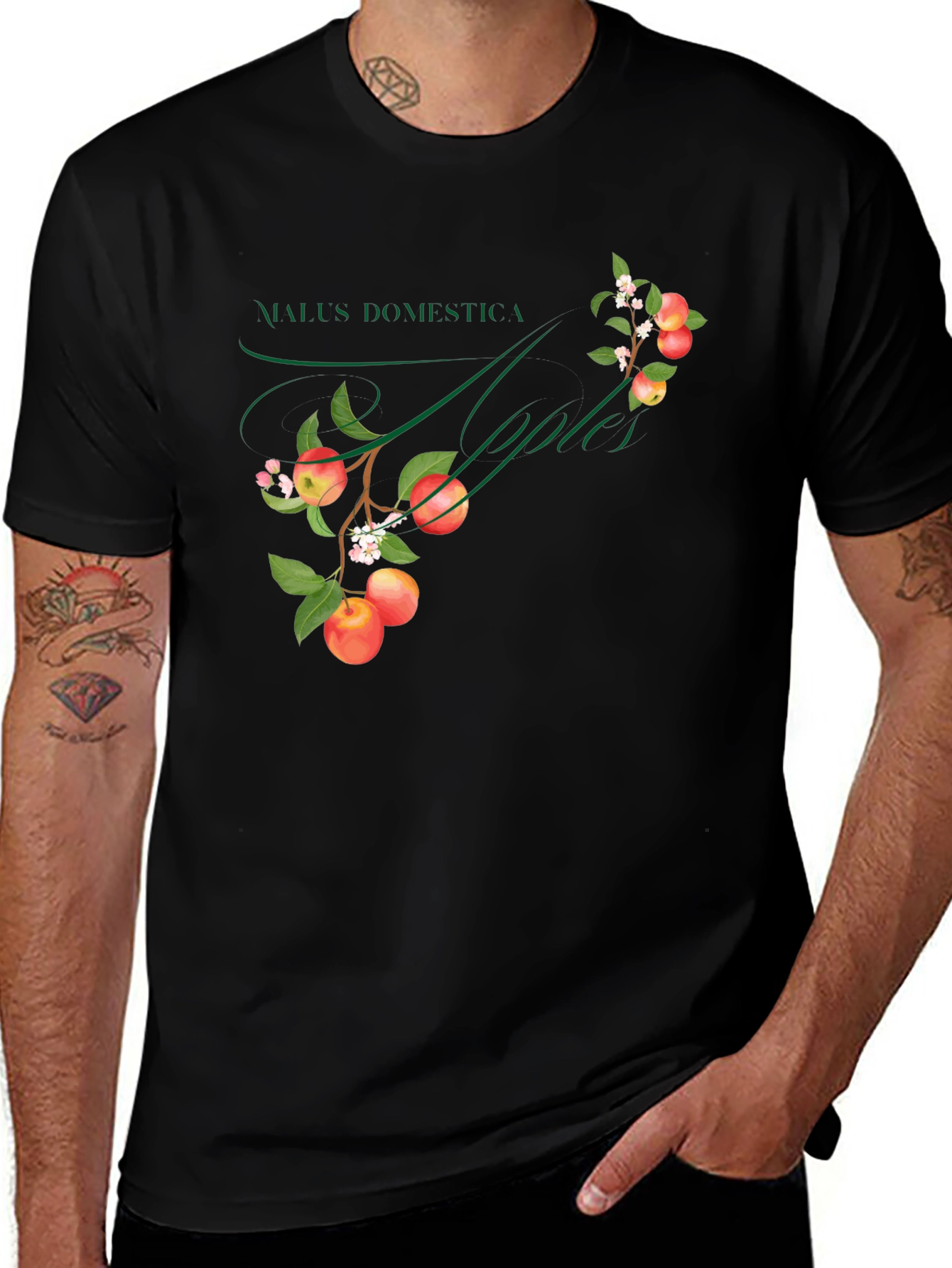 Botanical Apple Tree Graphic T-Shirt