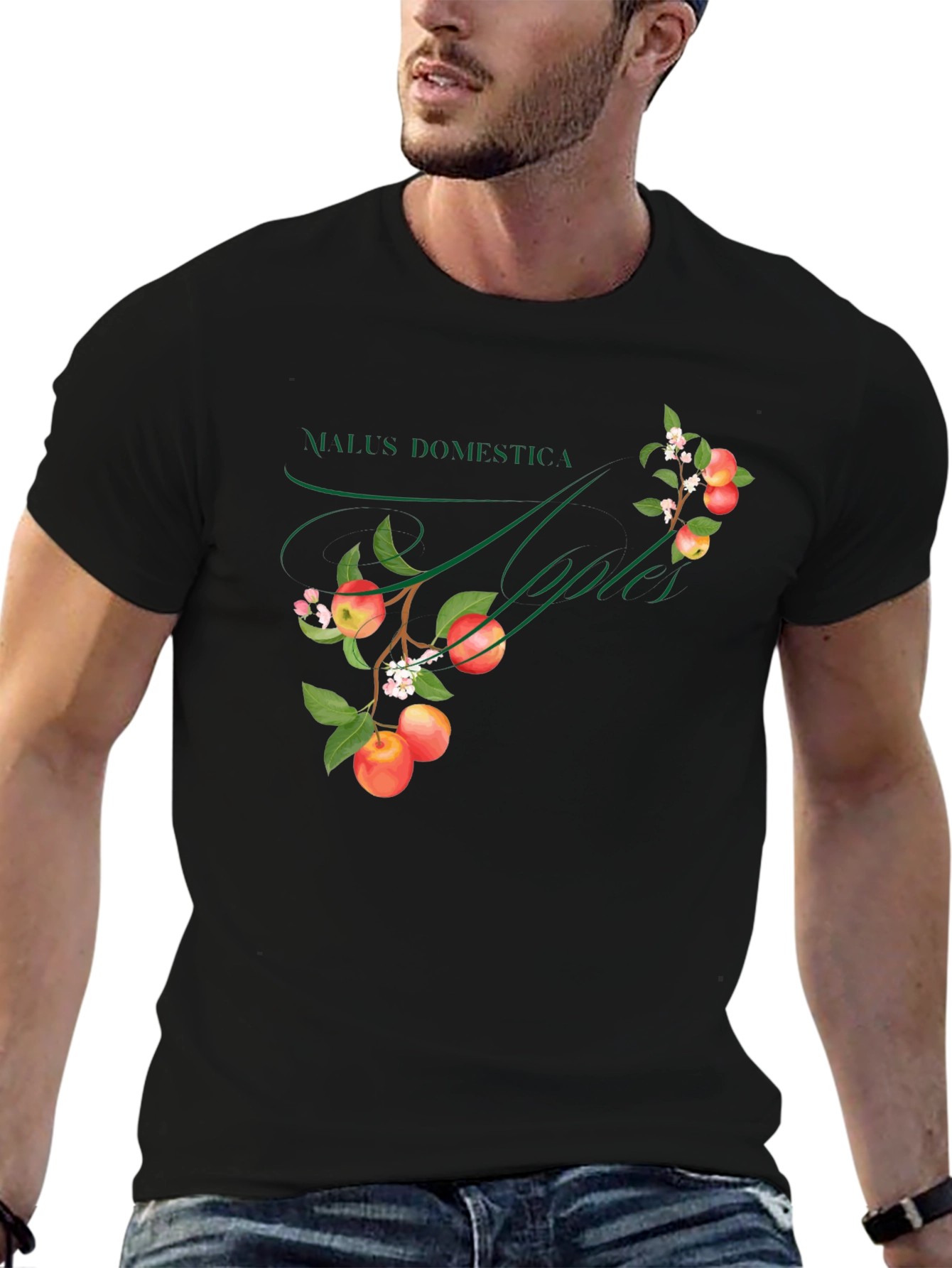 Botanical Apple Tree Graphic T-Shirt